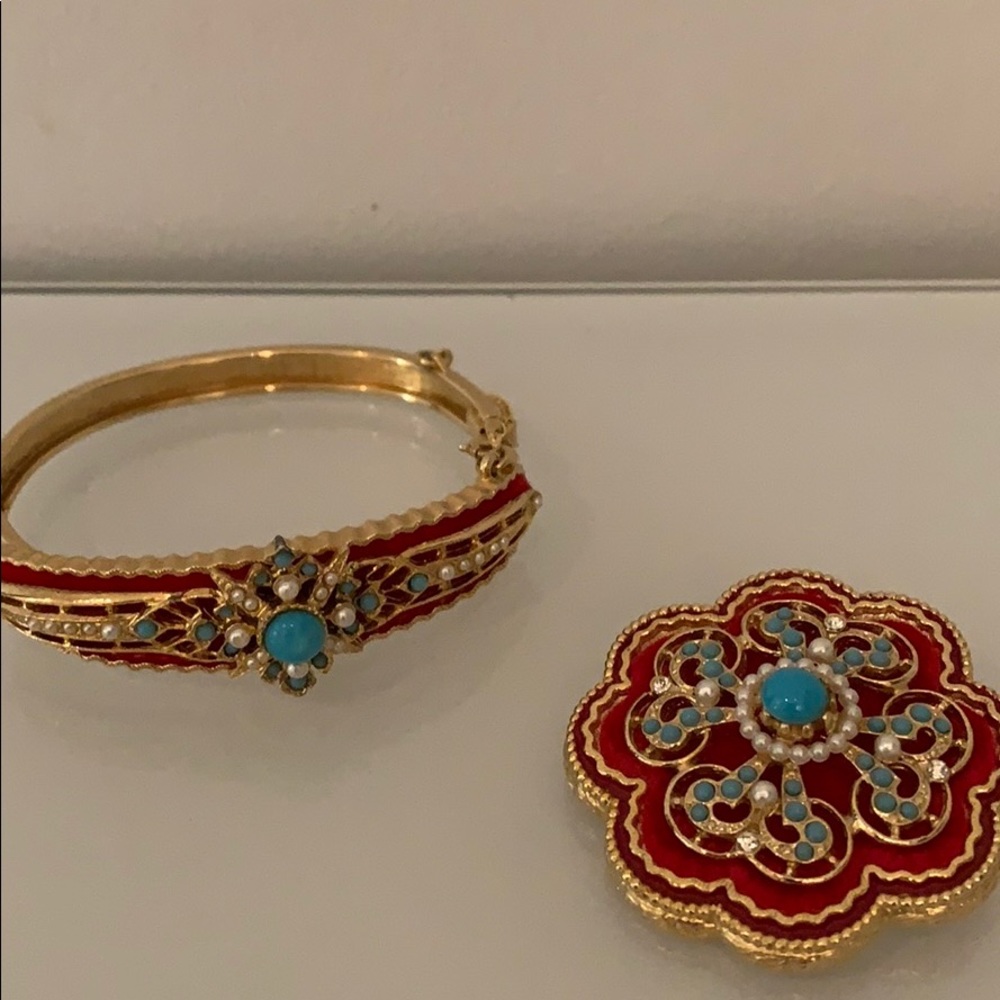 Antique Bracelet and Brooch